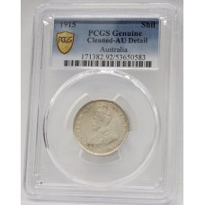 AUSTRALIA 1915 . ONE 1 SHILLING . PCGS GENUINE